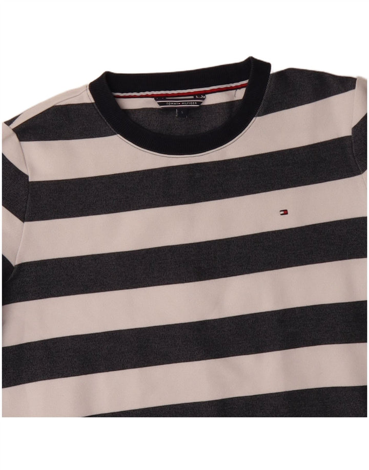 Tommy Hilfiger Sudadera para Mujer Jumper UK 10 Small Azul Marino Rayas