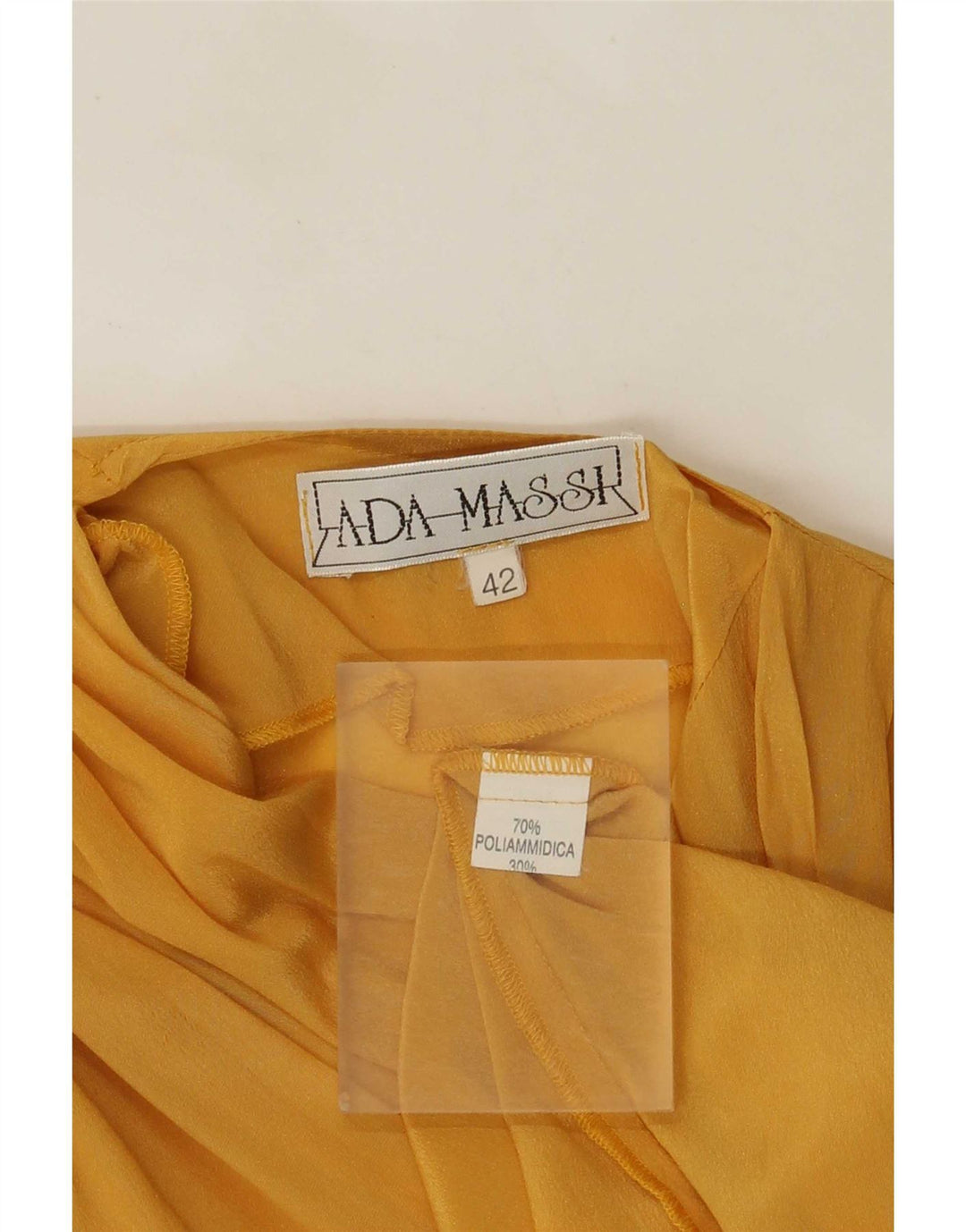 Blusa Vintage Mujer IT 42 Poliamida Amarilla Mediana