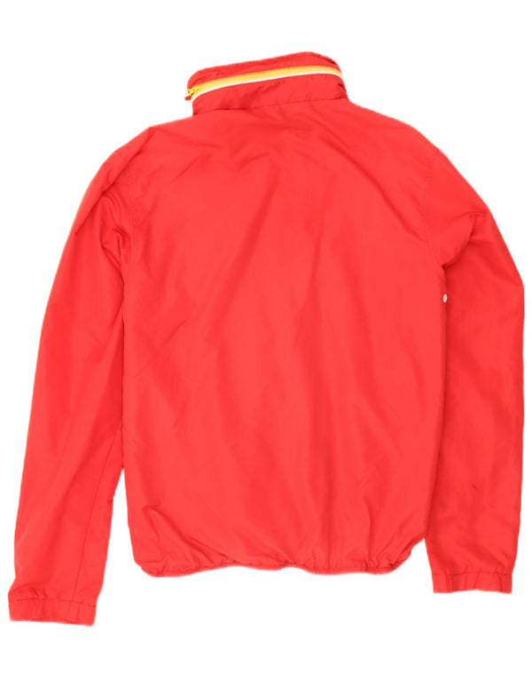 Sundek Chaqueta impermeable con capucha para hombre UK 36 Small Rojo Poliéster
