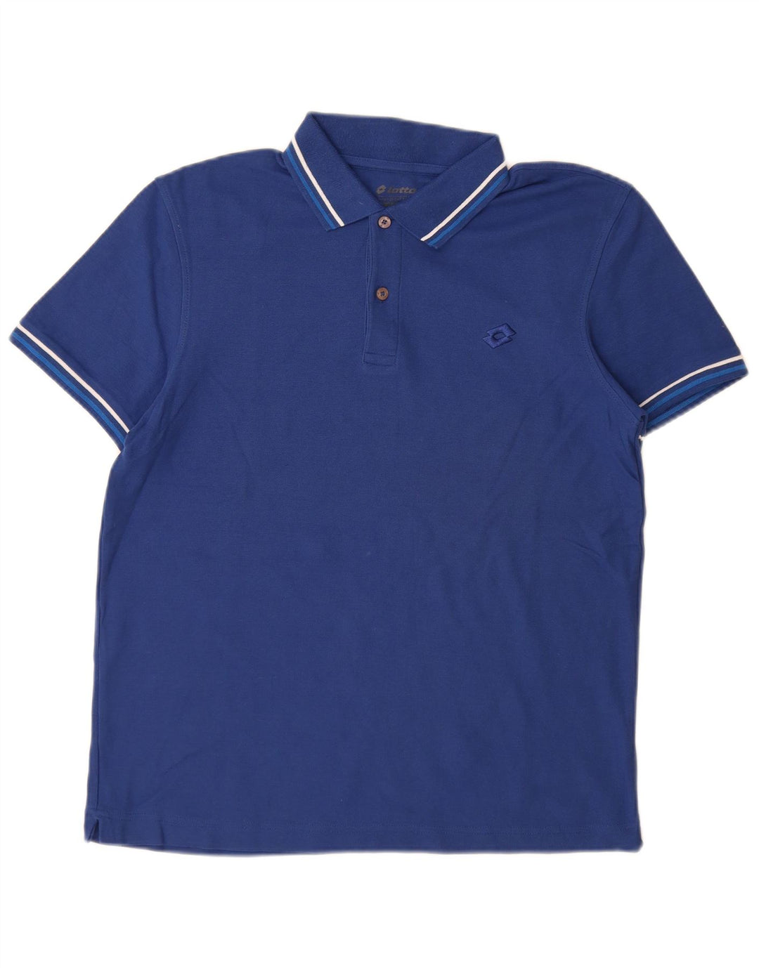 Polo Lotto Hombre Algodón Azul Medio
