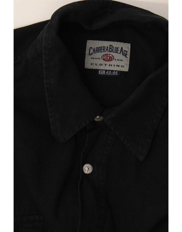 Camisa Vaquera Carrera Hombre Talla 43/44 XL Negro