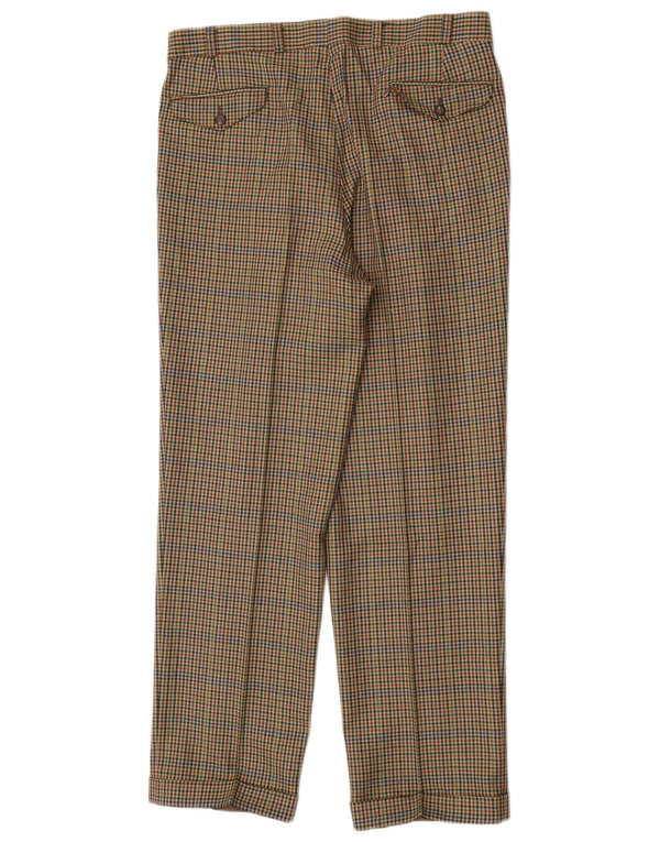 WESTBURY Pantalón de traje con pinzas para hombre IT 50 Large W35 L32 Brown Houndstooth