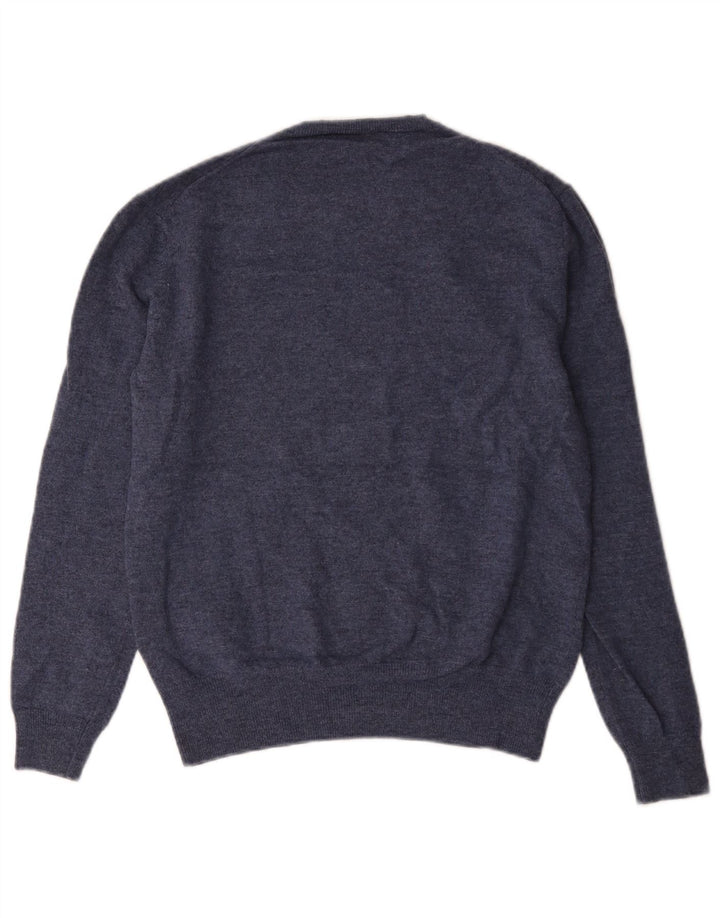 French Connection Jersey De Cuello Redondo Para Hombre De Lana De Cordero Azul Medio