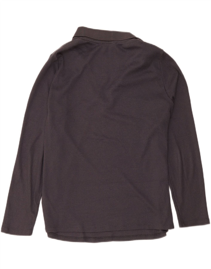 Marks & Spencer Polo de manga larga para mujer UK 20 2XL Poliéster gris