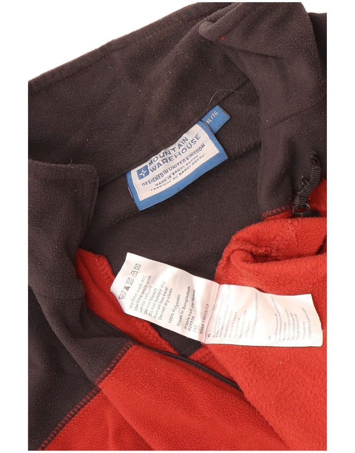 Mountain Warehouse Jersey De Polar Con Cremallera Y Cuello Para Hombre XL Poliéster Color Block Rojo