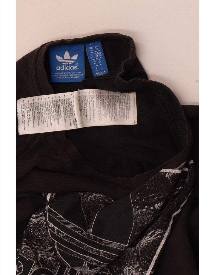 Adidas - Camiseta gráfica para hombre, talla mediana, algodón negro