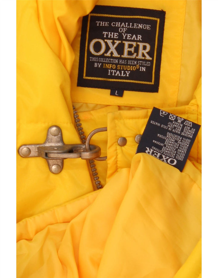 OXER Chaqueta acolchada con capucha para hombre UK 40 Large Poliamida amarilla