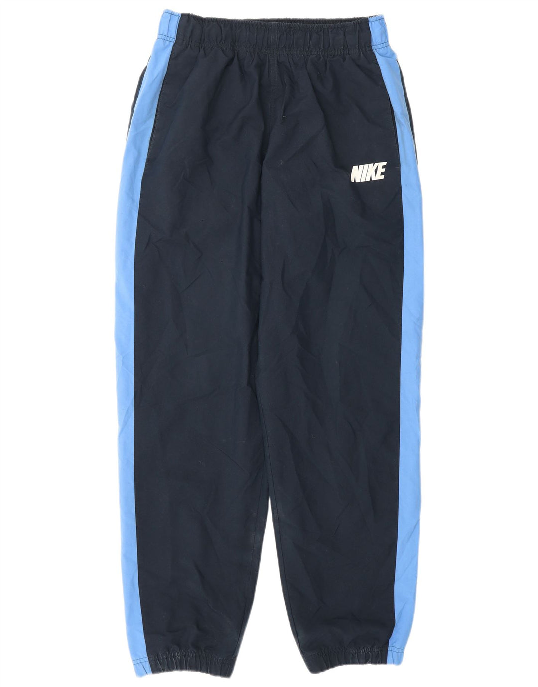NIKE Mens Tracksuit Trousers Medium Blue Colourblock Polyester Sports