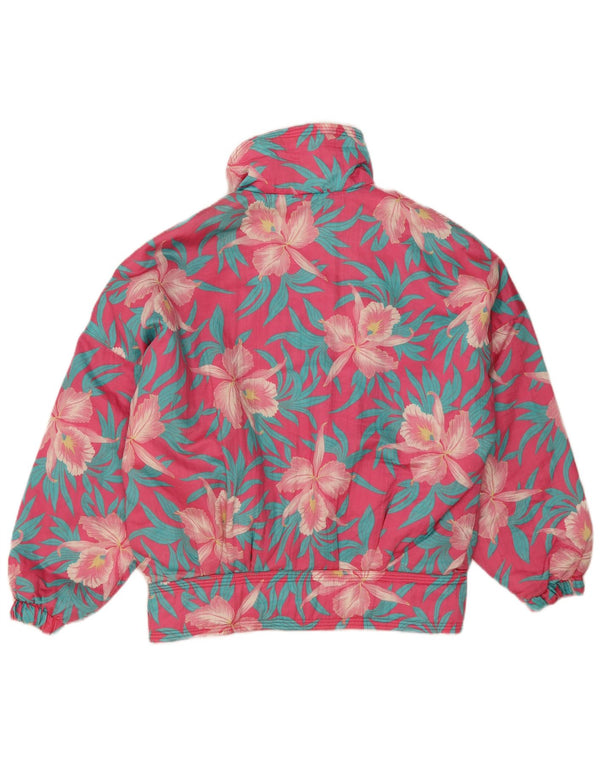 Peralp Chaqueta de esquí extragrande a prueba de viento para mujer IT 38 XS Poliéster floral rosa