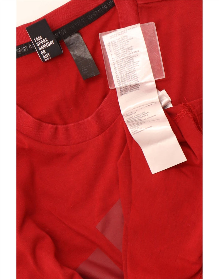 ADIDAS Camiseta gráfica para hombre Top Algodón rojo medio