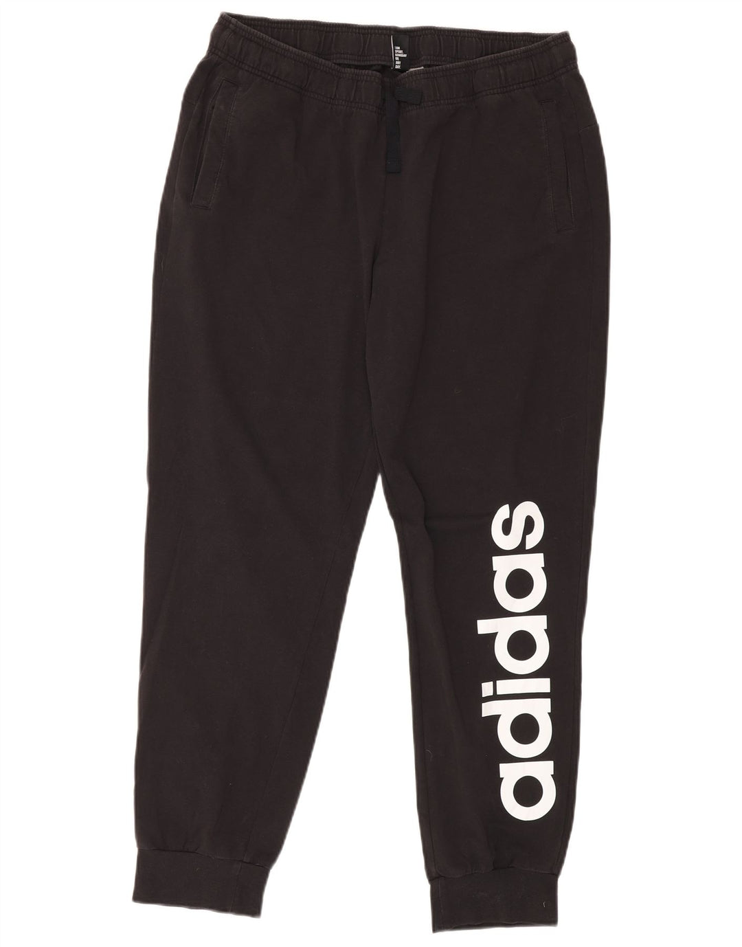 ADIDAS Hombre Graphic Chándal Pantalones Joggers Grande Negro