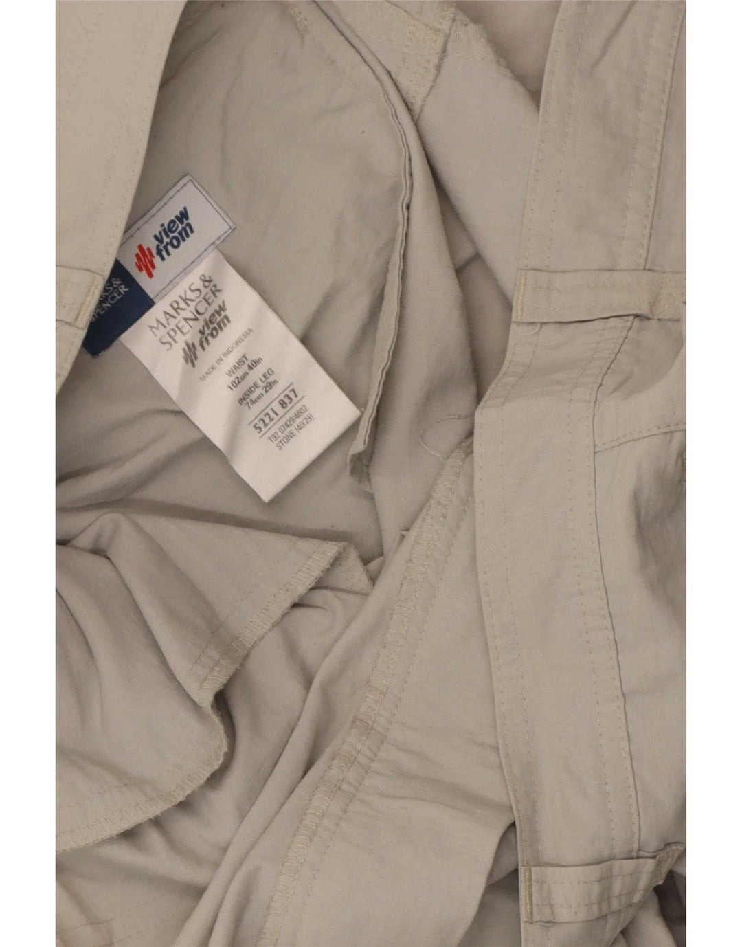 Pantalones cargo rectos para mujer Marks & Spencer W40 L29 Poliamida gris