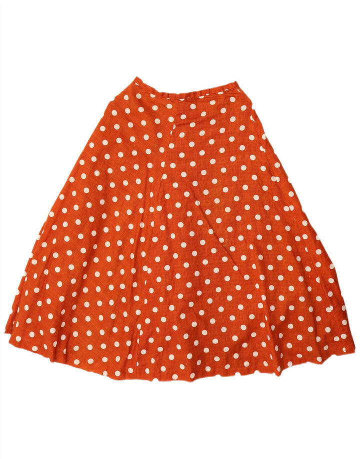 Falda acampanada vintage para mujer W24 XS lunares rojos