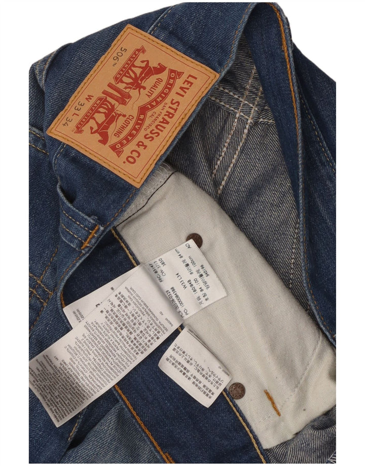 Levi's Vaqueros rectos 506 para hombre W33 L34 Algodón azul