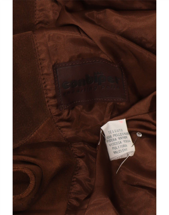 Conbipel Abrigo de ante para mujer UK 40 XL Cuero marrón