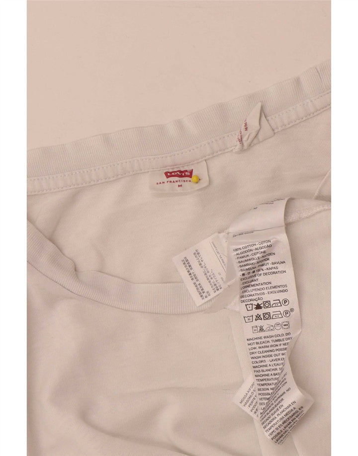 Levi's Camiseta para mujer Top UK 44 Algodón blanco mediano