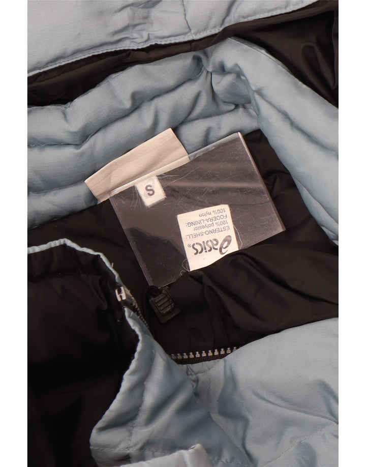 Asics Chaqueta acolchada con capucha para hombre UK 36 Small Azul Poliéster