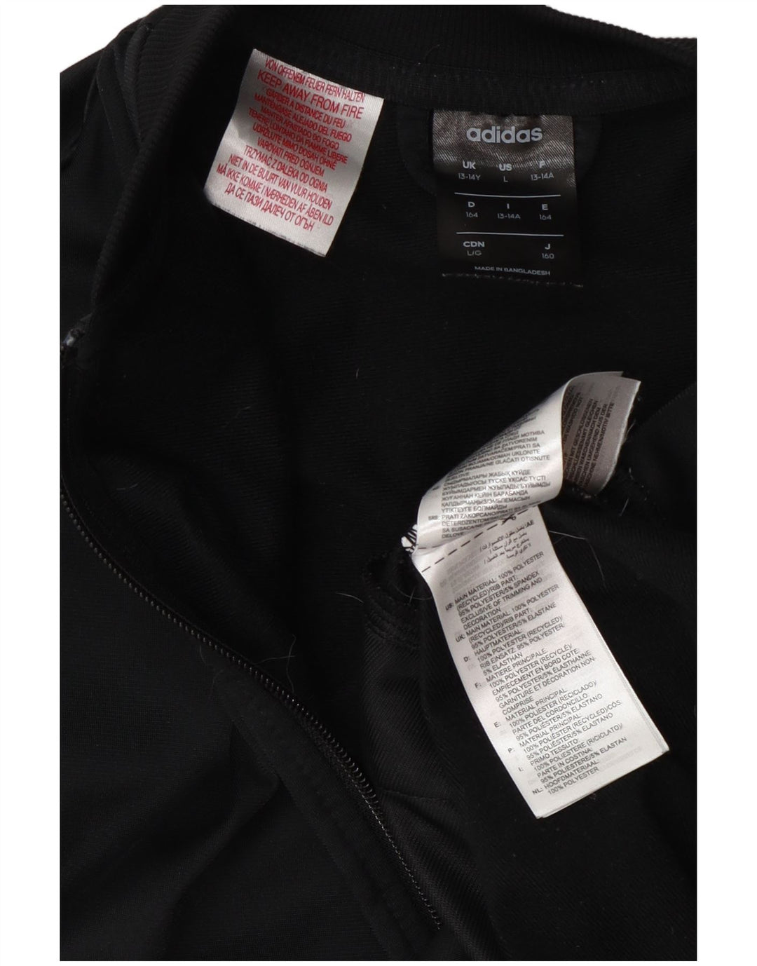 Adidas Chaqueta Chándal Niño 13-14 Años Negro Poliéster