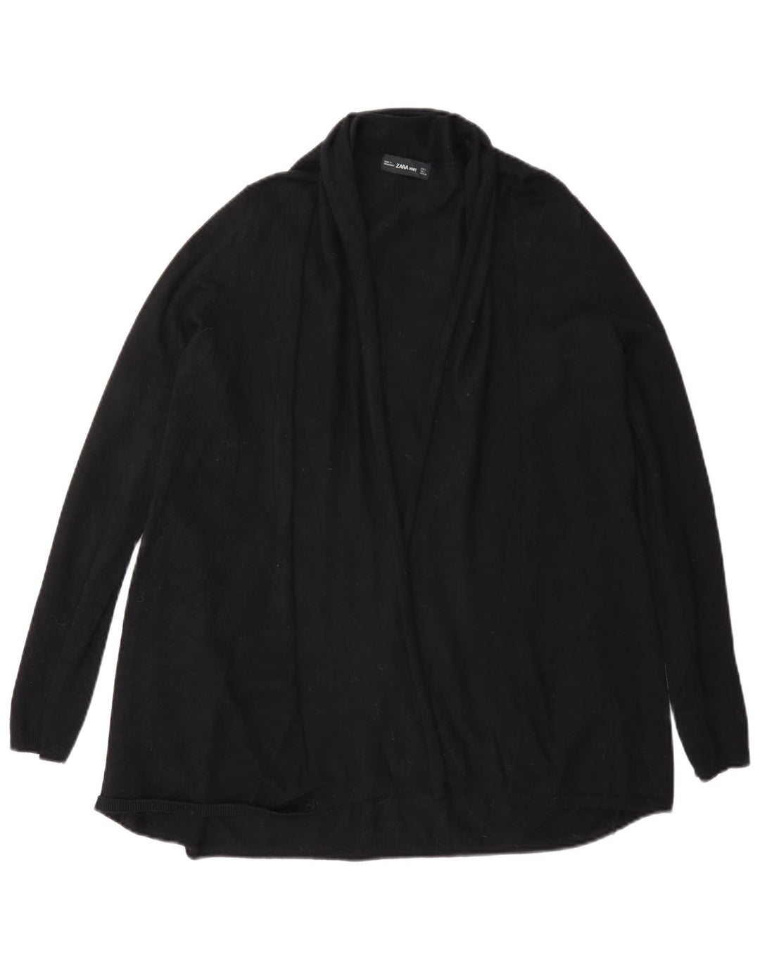Zara - Cárdigan abierto para mujer, talla 40, talla grande, viscosa negra