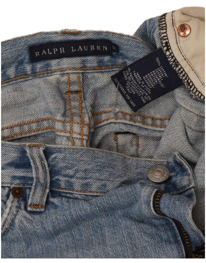 Ralph Lauren Jeans Slim para Mujer US 12 Grande W34 L37 Algodón Azul