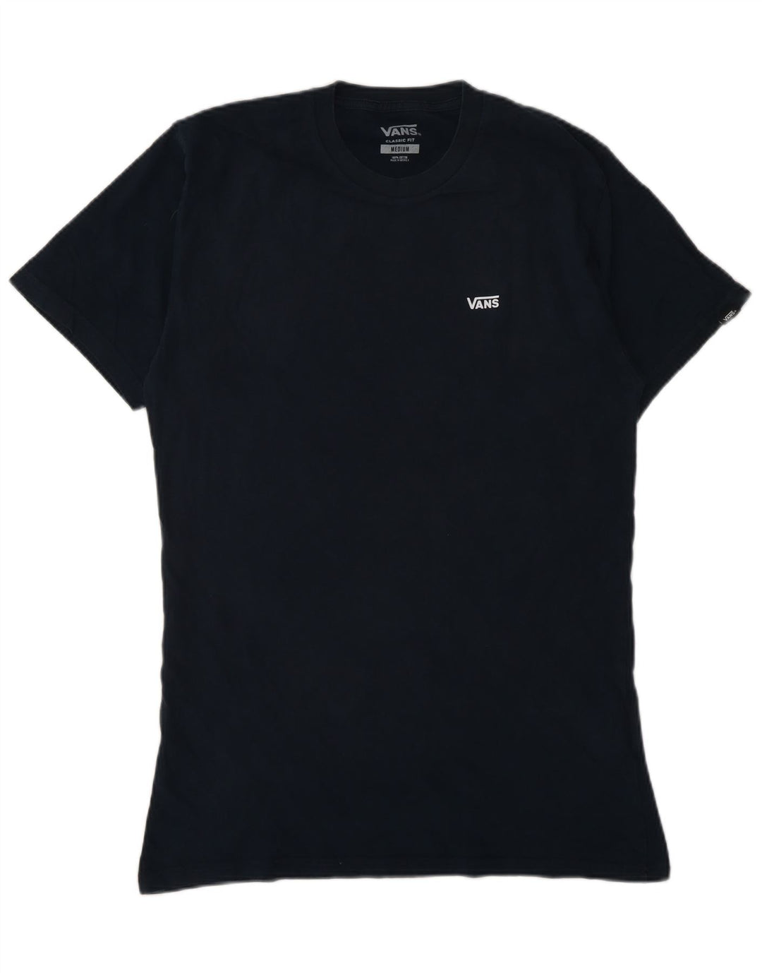Vans Hombre Classic Fit Camiseta Top Medium Azul Marino Algodón