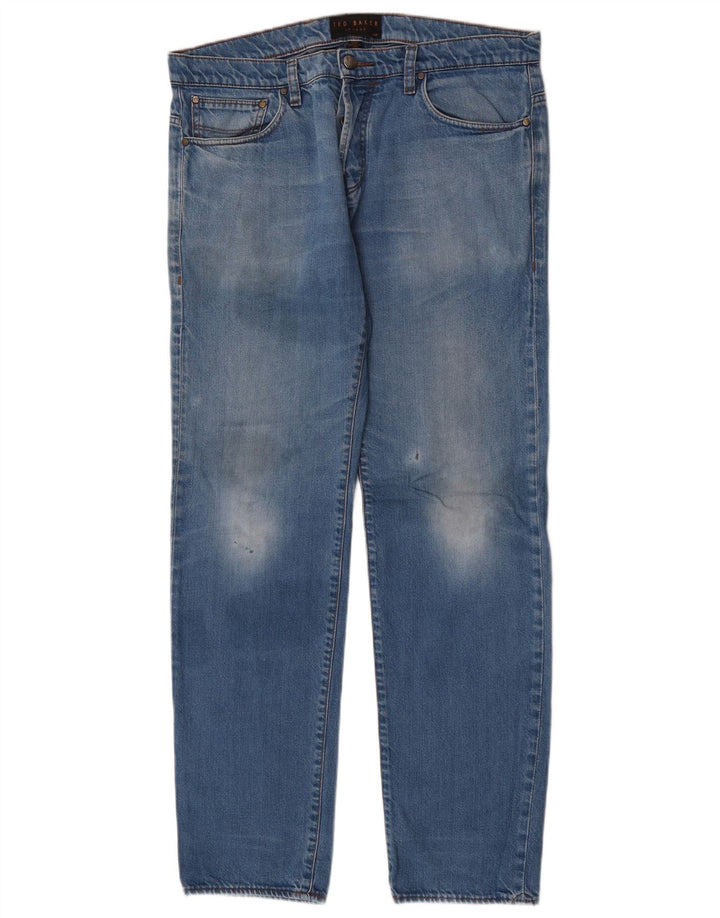 Vaqueros rectos para hombre de Ted Baker W34 L32 Poliéster azul