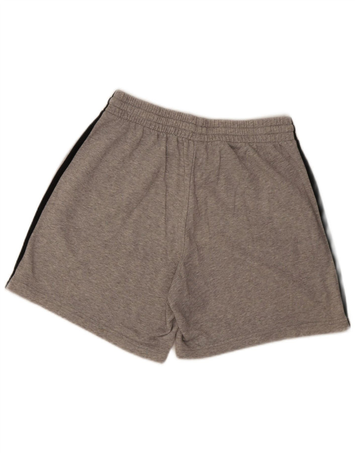 Pantalones cortos deportivos Adidas para hombre de algodón moteado gris medio