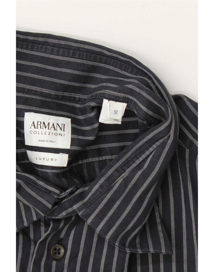 Camisa Armani Collezioni Hombre Algodón gris medio a rayas