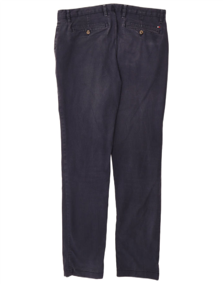 TOMMY HILFIGER Pantalón chino ajustado para hombre W33 L34 Algodón azul marino