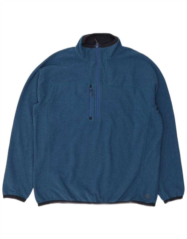 CRAGHOPPERS Jersey polar con cuello y cremallera para hombre XL Poliéster azul