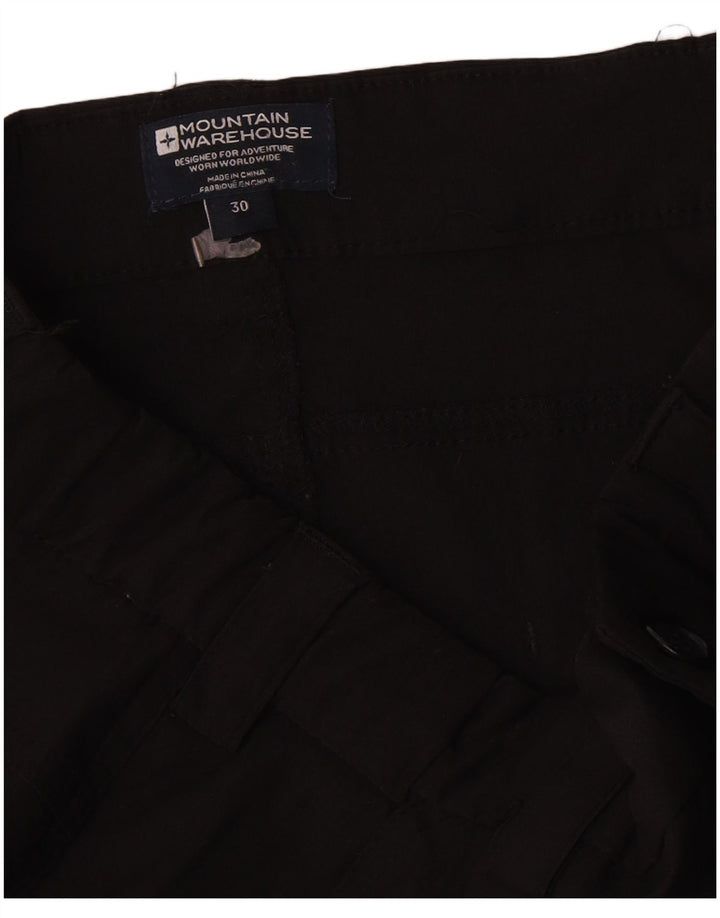 Pantalones cargo rectos para hombre de Mountain Warehouse W30 L33 Nylon negro