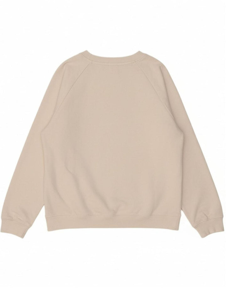 LEVI'S Womens Oversized Graphic Sweatshirt Jumper UK 10 Small White Cotton