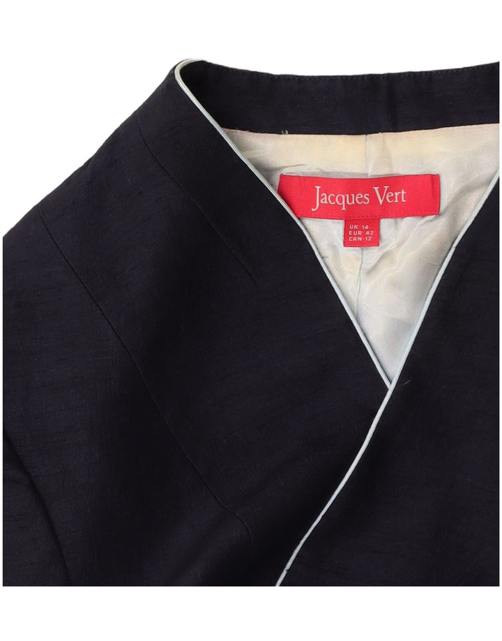 JACQUES VERT Chaqueta Bolero de Manga 3/4 para Mujer UK 44 Grande Azul Marino