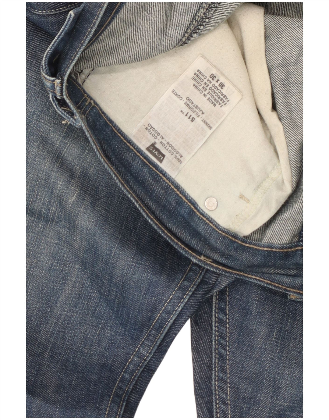 Vaqueros Levi's Mujer Slim W30 L30 Algodón Azul