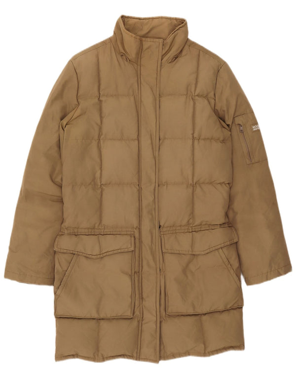 Woolrich Abrigo acolchado para mujer UK 10 Small Beige Nylon