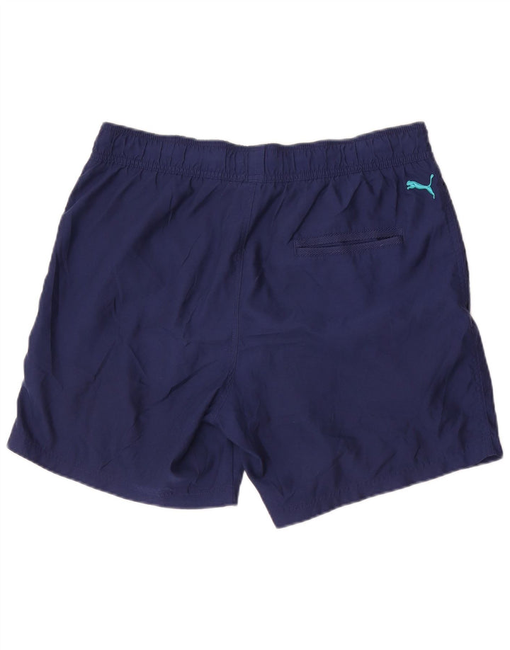 Puma Mens Graphic Sport Shorts Grande Azul Marino Poliéster