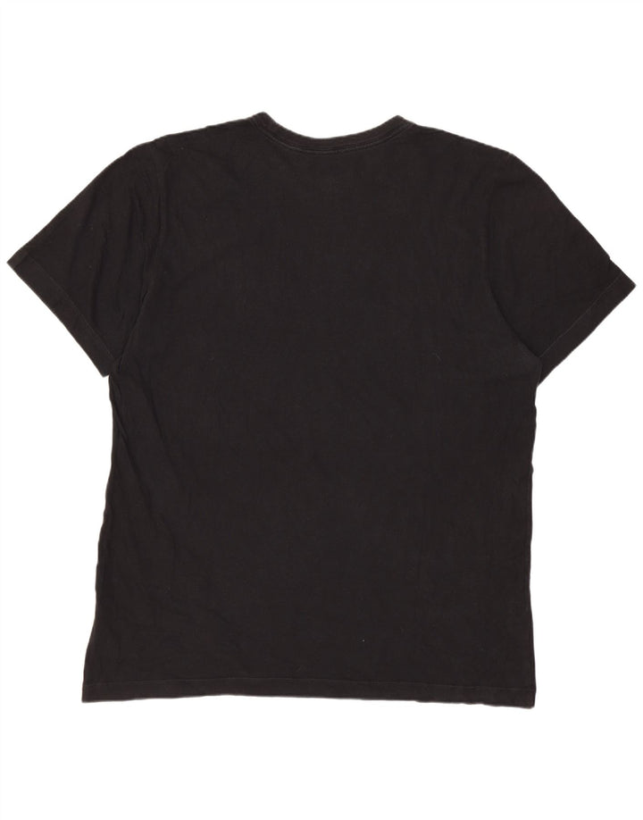 Nike Camiseta Air Graphic para hombre, talla grande, algodón negro