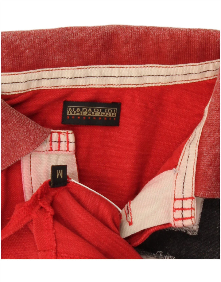 Napapijri Polo Gráfico Para Hombre Algodón Rojo Medio