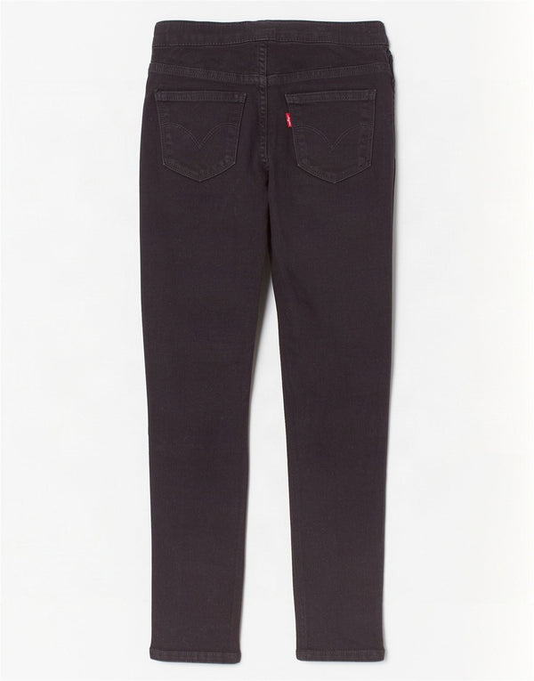 Levi's Vaqueros ajustados tipo jegging sin cordones para niñas 7-8 años W22 L22 Algodón negro