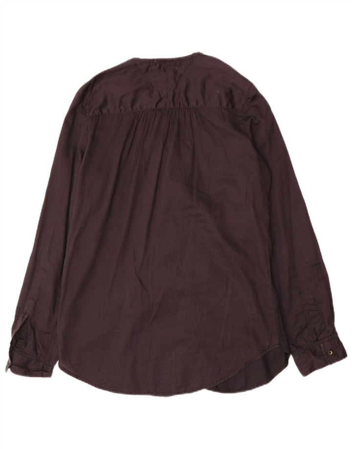 Tommy Hilfiger Camisa extragrande para mujer UK 10 Small Algodón negro
