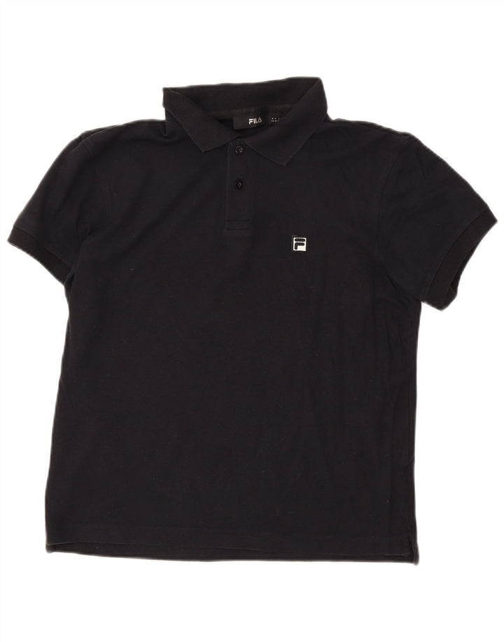 Fila Polo Hombre Algodón Negro Mediano