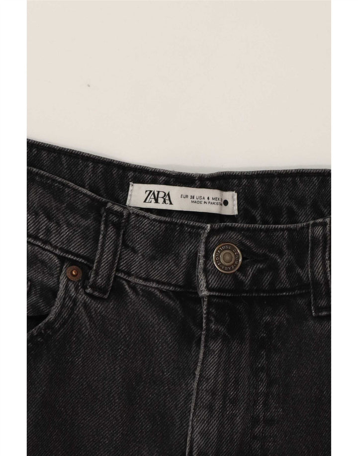 Zara Jeans rectos para mujer EU 36 Small W26 L33 Algodón gris