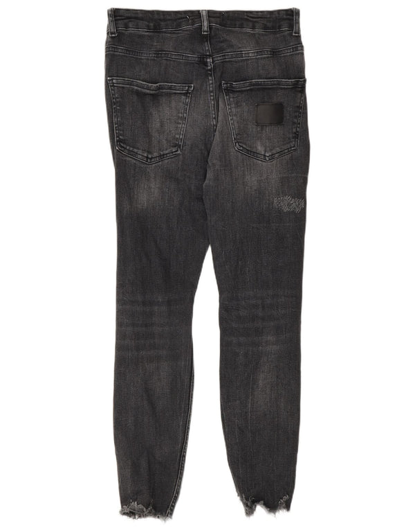 Zara Jeans ajustados desgastados para hombre EU 38 Small W30 L26 Negro