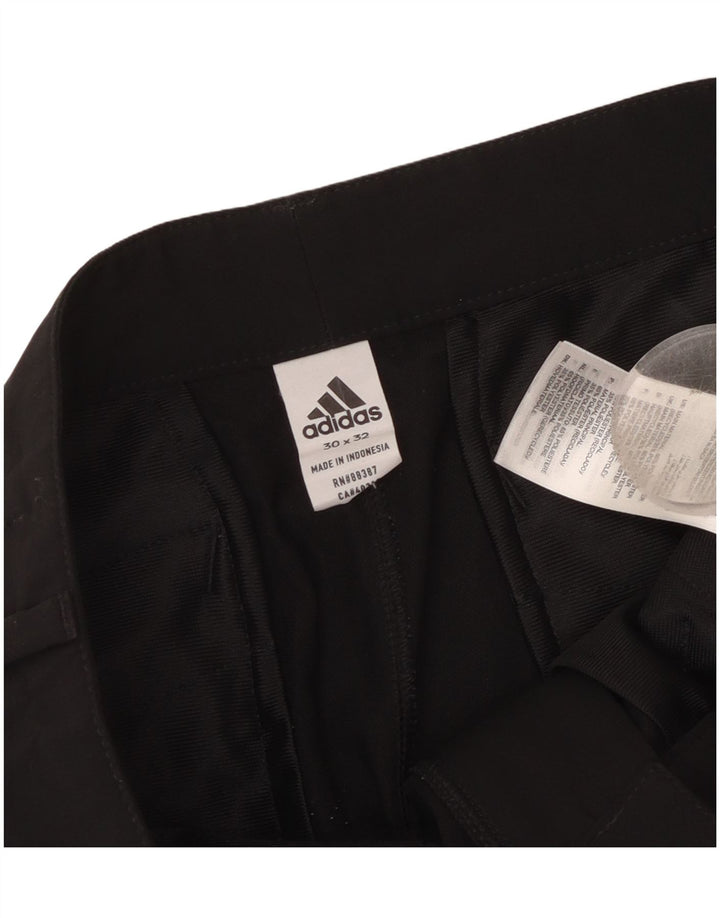 Pantalón Chino Slim Adidas Hombre W30 L32 Poliéster Negro