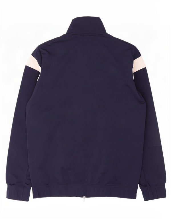 Puma Chaqueta superior de chándal para hombre Poliéster color block azul marino mediano