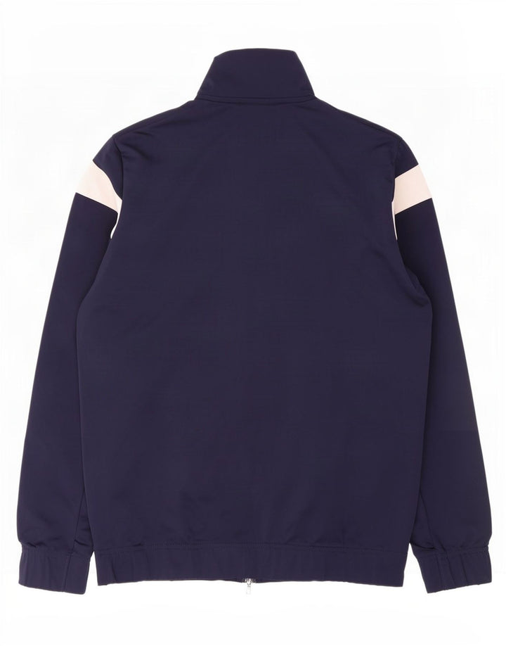Puma Chaqueta superior de chándal para hombre Poliéster color block azul marino mediano
