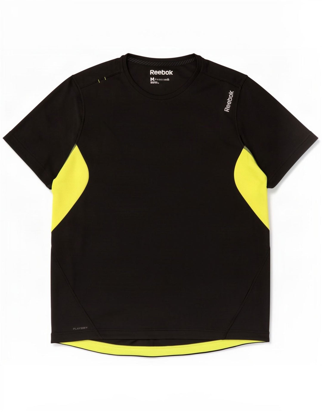 Camiseta Reebok Hombre Top Medium Negro Colorblock Poliéster
