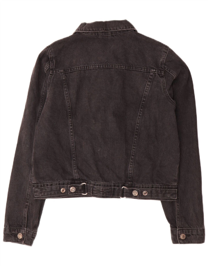 Topshop Chaqueta vaquera corta para mujer UK 10 Small Grey