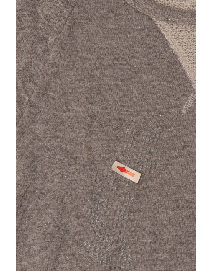 Fred Perry Camiseta Mujer Top UK 10 Small Gris Algodón