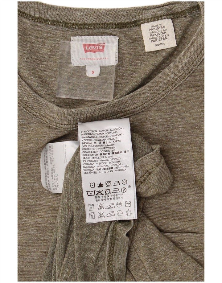 LEVI'S Camiseta para hombre Top Small Khaki Moteado de algodón